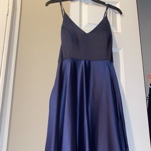 Navy Blue Bee Darlin Prom Dress